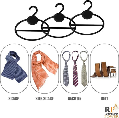 50 Pack Black Scarf Hanger Plastic Scarf Holders Scarves Ties Organizers for Headscarves Clothing Sorting Storing