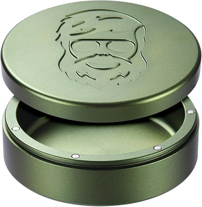 3.0inchBEIJIATE Magnetic Metal Can, Holder, Metal Container, Carved Tin with Magnetic Closure, Aluminum Container, Slim Pouch Can, zyn metal can,zyn container Storage Box Set (Military Green)