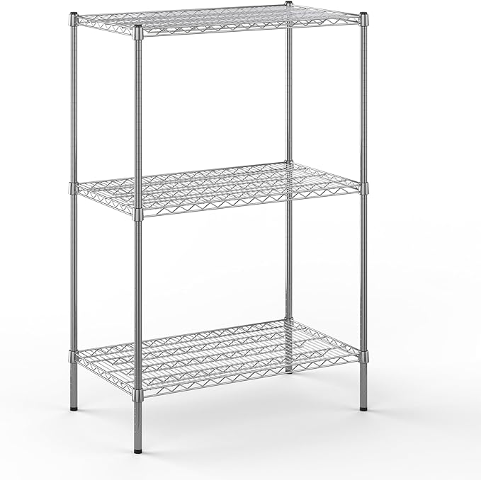 21" Deep x 36" Wide x 54" Height Wire Shelving Kit | 3-Tier | NSF Commercial Storage Rack Unit