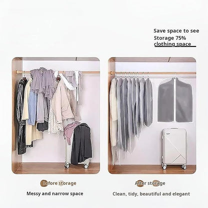 15-PCS Garment Bag Set with Zipper Closure and Semi-Transparent Design, Clothes Covers Garment Bag for Hanging Suits and Coats, Plastic Garment Bags for Hanging Clothes with Reinforced Edges (24"x40")