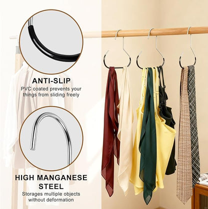 Hat Organizer Belt Hanger for Closet 6pcs Black Baseball Caps Organizer for Closet Hat Racks for Belt Ties Tank Tops