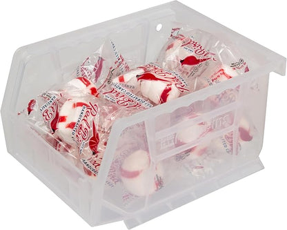Akro-Mils 30210 AkroBins Plastic Storage Bins,Space-Saving Stackable Bins for Garage,Pantry,Craft Organization,5-Inch x 4-Inch x 3-Inch,Clear,(Pack of 24)