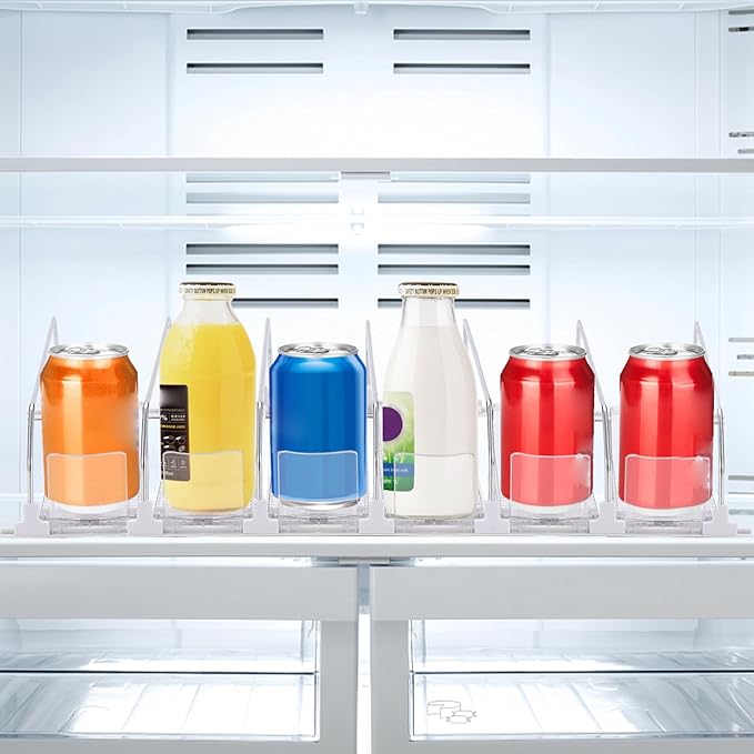 Refrigerator Beverage Storage Box Automatic Beverage Pusher Soda Can Dispenser Refrigerator Storage Box Automatic Pusher Glide Drink Organizer for Kitchen(#3)