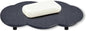 Water Absorbing Stone Tray Cute Cloud Shape, Instant Drying Sink Diatomite Coasters for Bathroom & Kitchen Counter Organizers, Dish Soap Dispenser Sponge Holder, 8 * 4inch, 1 Pcs (Dark Gray)