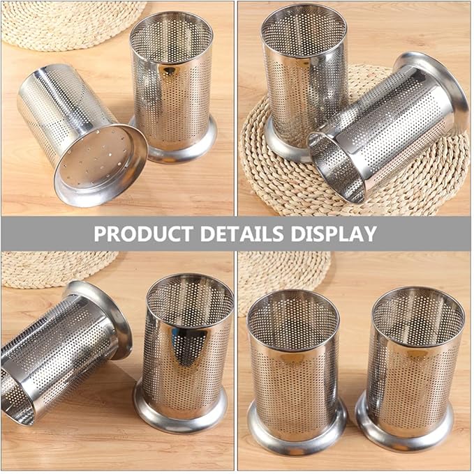 Cabilock 2Pcs Stainless Steel Chopstick Cages with Mesh Design Kitchen Tableware Drying Racks Holders for Utensils Premium Kitchen Supplies