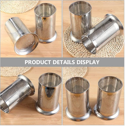 Cabilock 2Pcs Stainless Steel Chopstick Cages with Mesh Design Kitchen Tableware Drying Racks Holders for Utensils Premium Kitchen Supplies