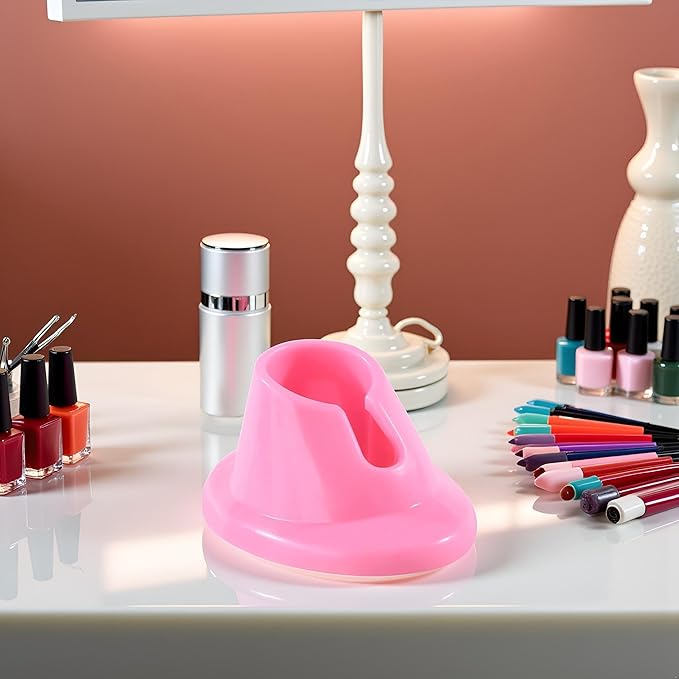 Pink Soft Rubber Nail Polish Bottle Holder Stand Anti-Spill Nail Art Organizer Display Manicure Tools for Nail Art Salon Durable Design Nail Polish, Cosmetic Display Cases, Beauty and Personal Care