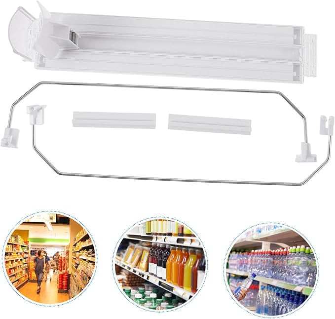 Cabilock Beverage Can Dispenser Fridge Soda Can Organizer Plastic Drink Pusher Supermarket Shelf Pusher Easy Install