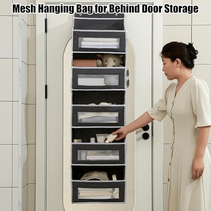Back of the Door Organizer - Large Capacity Closet Cabinet Storage Bag,Closet Organizer Wall Shelf Wardrobe Storage Bags for Bathroom, Pantry, Bedroom, Nursery