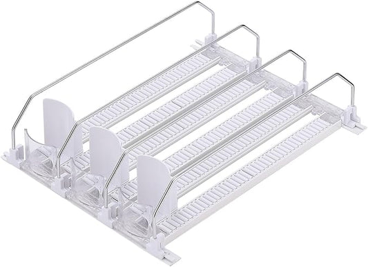 Refrigerator Beverage Storage Box Automatic Beverage Pusher Soda Can Dispenser Refrigerator Storage Box Automatic Pusher Glide Drink Organizer for Kitchen(#4)