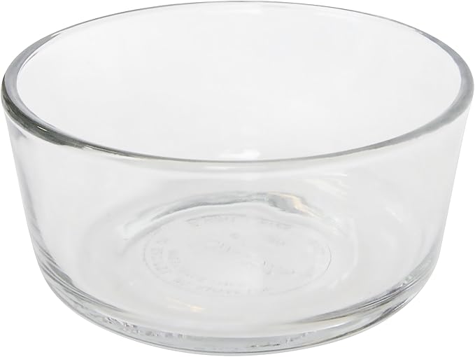 Pyrex 7200 2 Cup Glass Bowls & 7200-PC Orange Food Storage Replacement Lids (4-Pack) - Made in USA