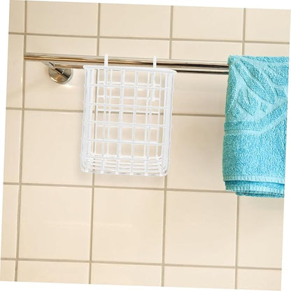 SOLUSTRE Iron Hanging Basket Storage Rack for Kitchen and Bathroom Versatile Wire Organizer for Cabinet Doors Space Saving Design Capacity for Utensils and Toiletries