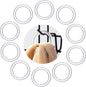 200 Pcs Plastic Scarf Rings for Crafts DIY 1-5/8" Clear Scarf Hanger O Napkin Rings Bulk Acrylic Curtain Hangers Accessories
