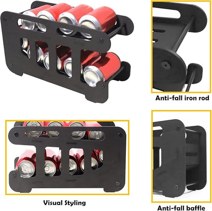 OYEFLY Wood Can Dispenser Rack (Black 4Pcs)