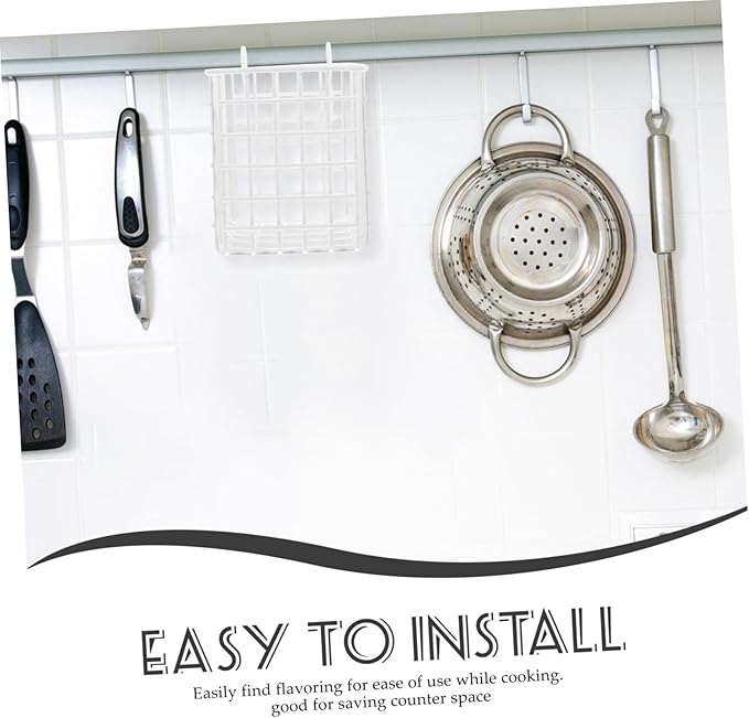 Mikinona Over Cabinet Door Organizer Iron Wire Hanging Storage Basket for Kitchen Utensils Versatile Rack Space Saving Design for Organizing Toiletries and More