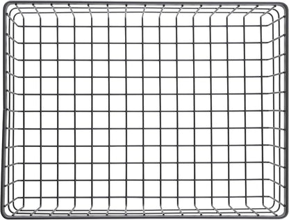 G.E.T. WB-1294-MG Rectangular Metal Storage Wire Basket for Pantry, Produce and More, 9" x 6" x 4"