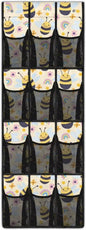 Bee Over The Door Shoe Organizer,Hanging Shoe Organizer with 12 Mesh Large Pockets,Door Shoe Rack Organizer for Men Women Kids,Hanging Shoe Storage Bag,Closet Rack for Home