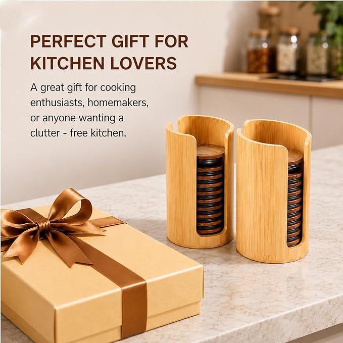 Mason Jar Lid Organizer (2pcs), Mason Jar Lid Storage Made, Suitable for Mason/Canning/Bamboo Lids, Fit Perfectly, Stackable Steady (Wide Mouth)