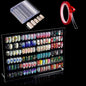 BetterJonny 1PCS Transparent Acrylic Nail Art Display Holder, 50PCS Stand With 3M Double Sided Tape for Professional Salon False Sample Display