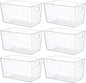 Vtopmart 6 PCS Clear Plastic Storage Bins, Pantry Organizer Containers with Handle for Refrigerator, Fridge, Cabinet, Kitchen, Countertops, Cupboard, Home Organization and Storage, XL