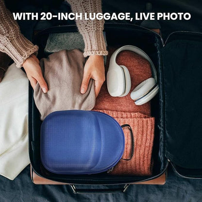 Livelab Hat Case, Hard Hat Case for Baseball Caps, Hat Storage with Carrying Handle & Shoulder Strap, Hat Organizer Protects Up to 6 Hats, Perfect for Travel & Home Storage - Blue