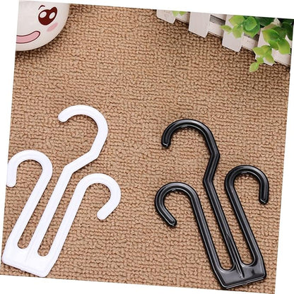 Cabilock 12pcs Bike Shoe Holder Multipurpose Plastic Shoes Hanging Organizers with Double Hook Design for Home Dorm and Travel Storage