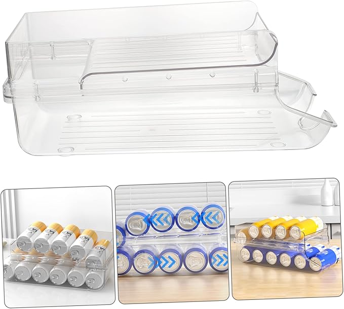 Zerodeko Freeze Beverage Holder Can Organizer for Fridge Plastic Soda Can Organizer Rack