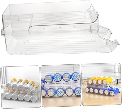 Zerodeko Freeze Beverage Holder Can Organizer for Fridge Plastic Soda Can Organizer Rack
