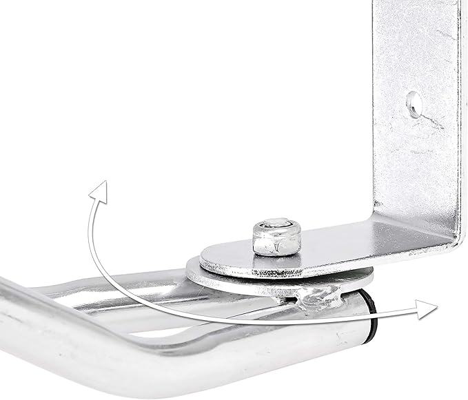 a Relaxdays Bicycle Stand for Wall Mounting, Wall Mount for 1 Bike, Galvanised, Adjustable, HBT: 32.5 x 9 x 28.5 cm, Silver
