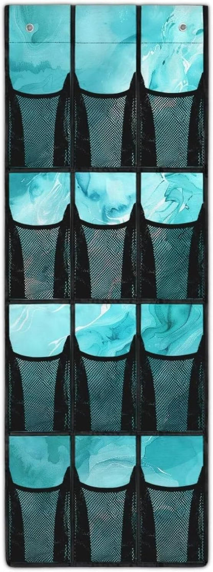 Generic Blue Marble Over The Door Shoe Organizer Hook Design Shoes Rack Storage Organizer Over The Door Can Be Easily Folded Into A Flat Shape for Easy Storage and Carrying