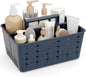 Lifewit Shower Caddy Portable, Cleaning Supplies Caddy Organizer with Handle and Adjustable Dividers, Plastic Shower Basket for Dorm Room Essentials, College, Bathroom, Slate Blue, 1 Pack