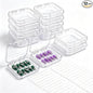12 Pcs Clear Acrylic Press on Nail Storage Box with 30 Pcs Adhesive Double Sided Tape, Transparent Fake Nail Organizer Display Case for Nail Salon, Home, Travel & Nail Art Packaging