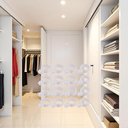 50 Pcs White Plastic Windproof Hanger Hooks Clothes Hanger Buckle Clip Laundry Hanging Hooks Closet Rod Hanging Tool for Drying Rack Suit Hangers Clothes Hangers