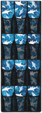 Shark Hanging Shoe Organizer,Shoe Organizer Door Hanger with 12 Mesh Large Pockets,Behind Door Shoes Hang Holder Rack