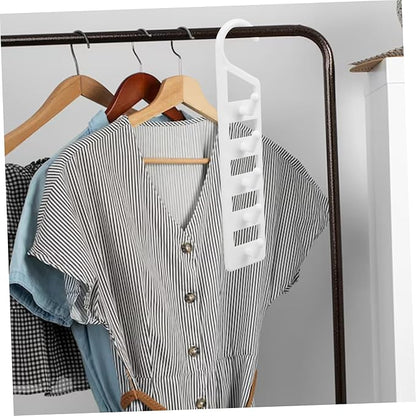 LIFKOME Multifunctional Space Saver Hangers 6 Pack Closet Hangers Heavy Duty Plastic Vertical Organizer for Dorm Rooms
