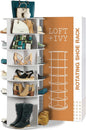 LOFT + IVY 7 Tier Rotating Shoe Rack Tower – 360° Spinning Storage Organizer, Modern Round Shoe Carousel for Closet, Entryway, Bedroom – Space Saving Rotating Lazy Susan Storage Tower
