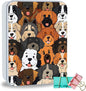Metal Tin Box Sturdy Metal Storage Box with Lid, Large Container Holder for TCG Cards,Car Keys,Cookies,Tin Containers for Gift,5.0x3.7x1.6 Inch,Exquisite Pattern Design(Cute Cartoon Dog)