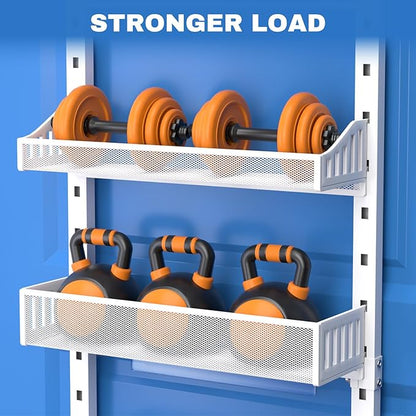 coobest 8-Tier Over the door Spice Rack Organizer, Large Heavy Duty Metal Wall Mount or Over The Door, 2 in 1 Rust-Proof Hanging Storage Shelf for Kitchen Pantry, Bathroom, Laundry Room, Closet