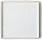 Vanity Tray with Brown Trim - Candle & Perfume Holder Organizer - Decorative Square White 8"8" Bathroom Countertop Tray