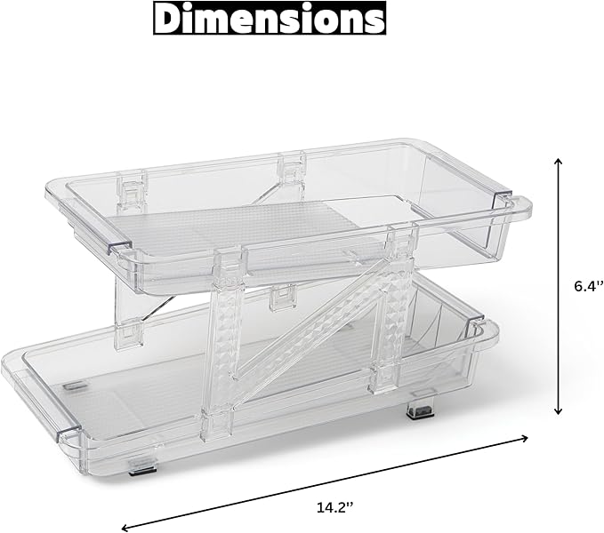 GAROOD Expandable Soda Can Organizer – Drink Organizer for Fridge, Soda Can Organizer for Refrigerator, Can Dispenser for Fridge, Pantry Can Organizer & Canned Food Organizer Storage - TWO PACK