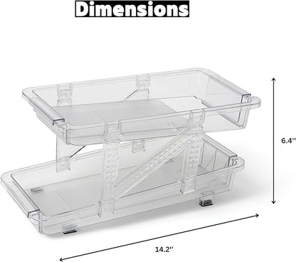 GAROOD Expandable Soda Can Organizer – Drink Organizer for Fridge, Soda Can Organizer for Refrigerator, Can Dispenser for Fridge, Pantry Can Organizer & Canned Food Organizer Storage - TWO PACK