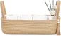ABenkle XL Small Storage Basket, Jute Rope Woven Toilet Paper Tray Organizer for Toilet Tank Top, Boho Bathroom Decor Holder for Shelf Bedroom Living Room -16x6x4 Inches