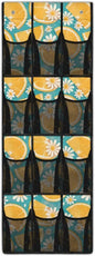 Over the Door Shoe Organizer 12 Large Mesh Pockets Hanging Shoe Rack for Closet Foldable Shoe Organizer Door Hanger Orange Daisy