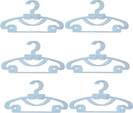 YYaaloa 30pcs Kids Clothes Hangers - Baby & Toddler Plastic Hangers (Blue, 30pcs)