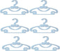 YYaaloa 30pcs Kids Clothes Hangers - Baby & Toddler Plastic Hangers (Blue, 30pcs)