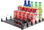 Drink Dispenser for Refrigerator, Self-Pushing Soda Can Organizer for Fridge, 5 Rows already Assembled, Automatic Can Dispenser with Spring Loaded for Refrigerator Holds 25 cans, Black
