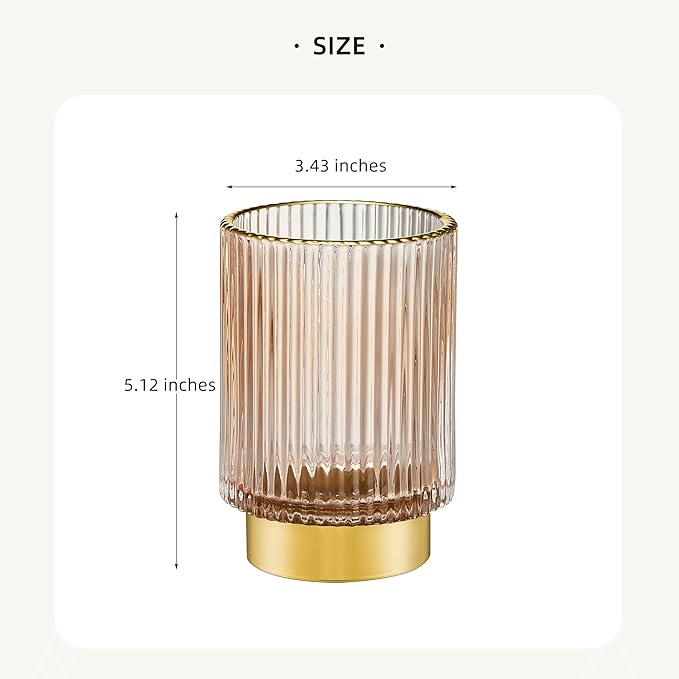 Makeup Brush Holder Organizer,Toothbrush Holders,Desk Pen Pencil Holder,Multifunctional Vintage Glass Brush Cup(A3-27-US)