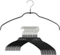 Mawa Reston Lloyd Silhouette Ultra-Thin Series, Non-Slip Space Saving Shirt Hanger, Style 42/FT, Pack of 20, Black, 20 Count