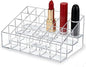 Lipstick Organizer 24 Slots Plastic Clear Comestic Display Holder for Lip gloss Chapstick Perfume Nail Polish Essential Oil