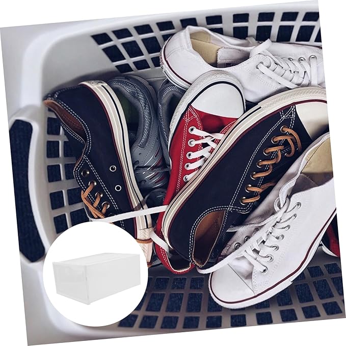 PRETYZOOM 2pcs Heavy Duty Plastic Shoe Box Storage Containers Drawer Type for Entryway under Bed Organizer